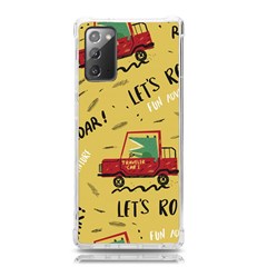 Childish-seamless-pattern-with-dino-driver Samsung Galaxy Note 20 Tpu Uv Case by Simbadda