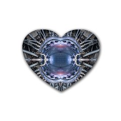 We Are The Future Rubber Coaster (heart) by dflcprintsclothing