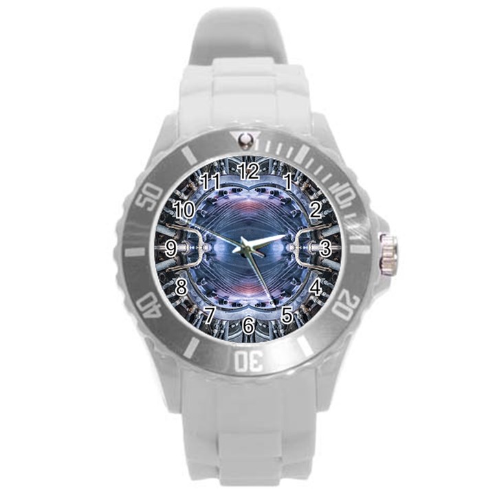 We are the future Round Plastic Sport Watch (L)