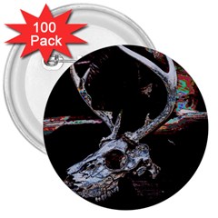 Deer Skull 3  Buttons (100 Pack)  by MonfreyCavalier