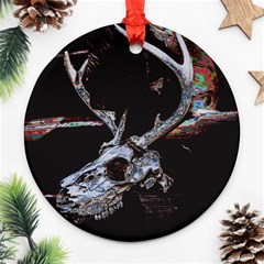 Deer Skull Round Ornament (two Sides) by MonfreyCavalier