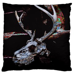 Deer Skull Large Cushion Case (two Sides) by MonfreyCavalier