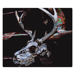 Deer Skull Two Sides Premium Plush Fleece Blanket (small) by MonfreyCavalier