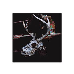 Deer Skull Satin Bandana Scarf 22  X 22  by MonfreyCavalier