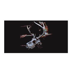 Deer Skull Satin Wrap 35  X 70  by MonfreyCavalier