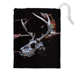 Deer Skull Drawstring Pouch (4xl) by MonfreyCavalier