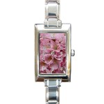 Cherry-blossoms Rectangle Italian Charm Watch Front