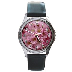 Cherry-blossoms Round Metal Watch by Excel