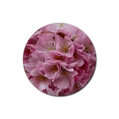 Cherry-blossoms Rubber Coaster (round) by Excel