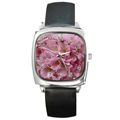 Cherry-blossoms Square Metal Watch