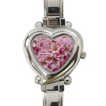 Cherry-blossoms Heart Italian Charm Watch Front