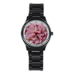 Cherry-blossoms Stainless Steel Round Watch