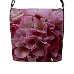 Cherry-blossoms Flap Closure Messenger Bag (l) by Excel