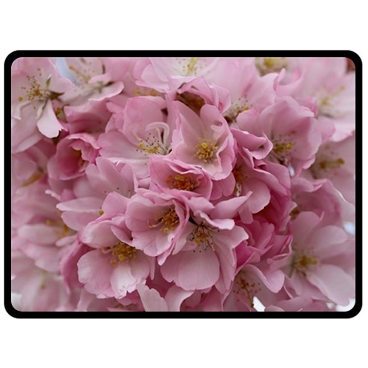 Cherry-blossoms Two Sides Fleece Blanket (Large)