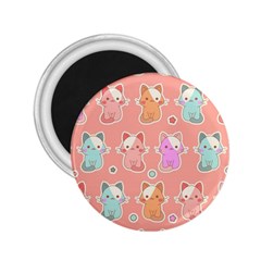 Cute-kawaii-kittens-seamless-pattern 2 25  Magnets by Simbadda