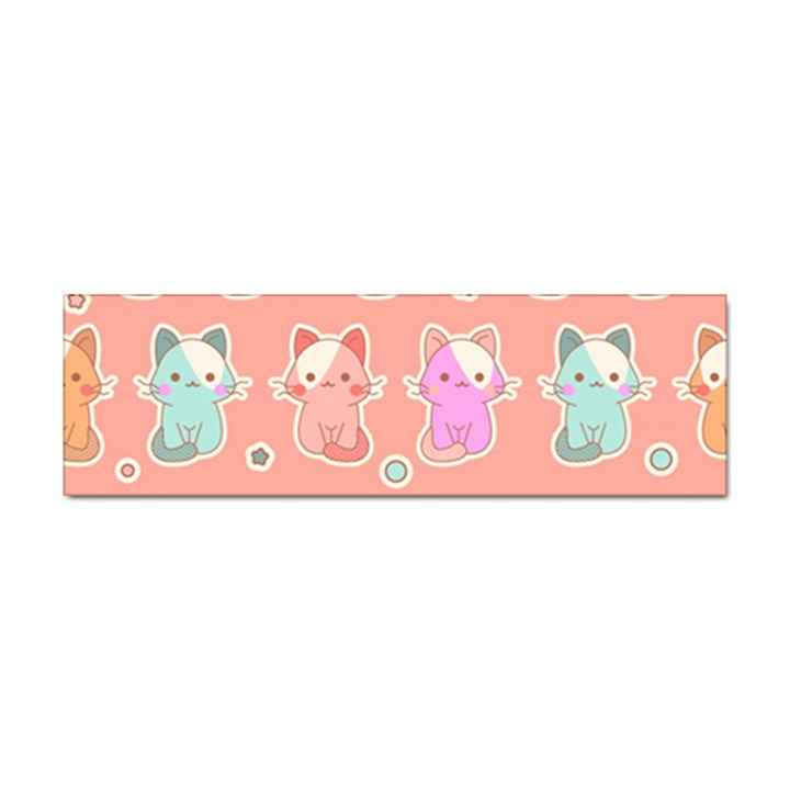 Cute-kawaii-kittens-seamless-pattern Sticker Bumper (100 pack)