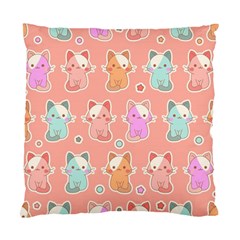 Cute-kawaii-kittens-seamless-pattern Standard Cushion Case (one Side) by Simbadda