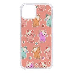 Cute-kawaii-kittens-seamless-pattern Iphone 14 Tpu Uv Print Case