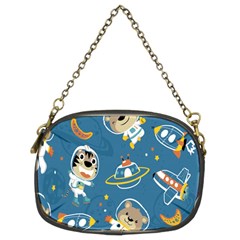 Seamless-pattern-funny-astronaut-outer-space-transportation Chain Purse (two Sides) by Simbadda