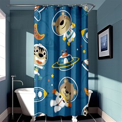 Seamless-pattern-funny-astronaut-outer-space-transportation Shower Curtain 36  X 72  (stall)  by Simbadda