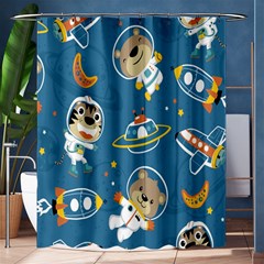 Seamless-pattern-funny-astronaut-outer-space-transportation Shower Curtain 60  X 72  (medium)  by Simbadda