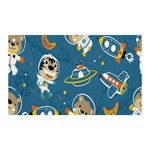 Seamless-pattern-funny-astronaut-outer-space-transportation Banner and Sign 5  x 3  Front