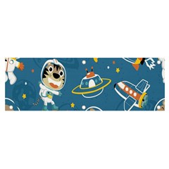 Seamless-pattern-funny-astronaut-outer-space-transportation Banner And Sign 6  X 2  by Simbadda