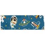 Seamless-pattern-funny-astronaut-outer-space-transportation Banner and Sign 9  x 3  Front