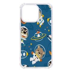 Seamless-pattern-funny-astronaut-outer-space-transportation Iphone 13 Pro Tpu Uv Print Case by Simbadda