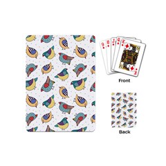 Seamless-pattern-with-hand-drawn-bird-black Playing Cards Single Design (mini)