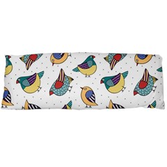 Seamless-pattern-with-hand-drawn-bird-black Body Pillow Case (dakimakura) by Simbadda