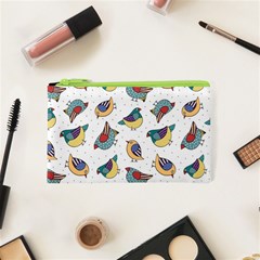 Seamless-pattern-with-hand-drawn-bird-black Cosmetic Bag (xs) by Simbadda