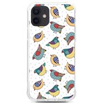 Seamless-pattern-with-hand-drawn-bird-black iPhone 12/12 Pro TPU UV Print Case Front