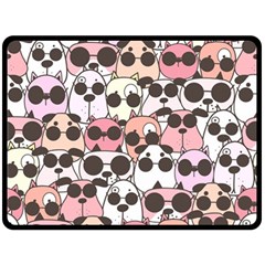 Cute-dog-seamless-pattern-background Fleece Blanket (large) by Simbadda