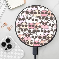 Cute-dog-seamless-pattern-background Wireless Fast Charger(black) by Simbadda