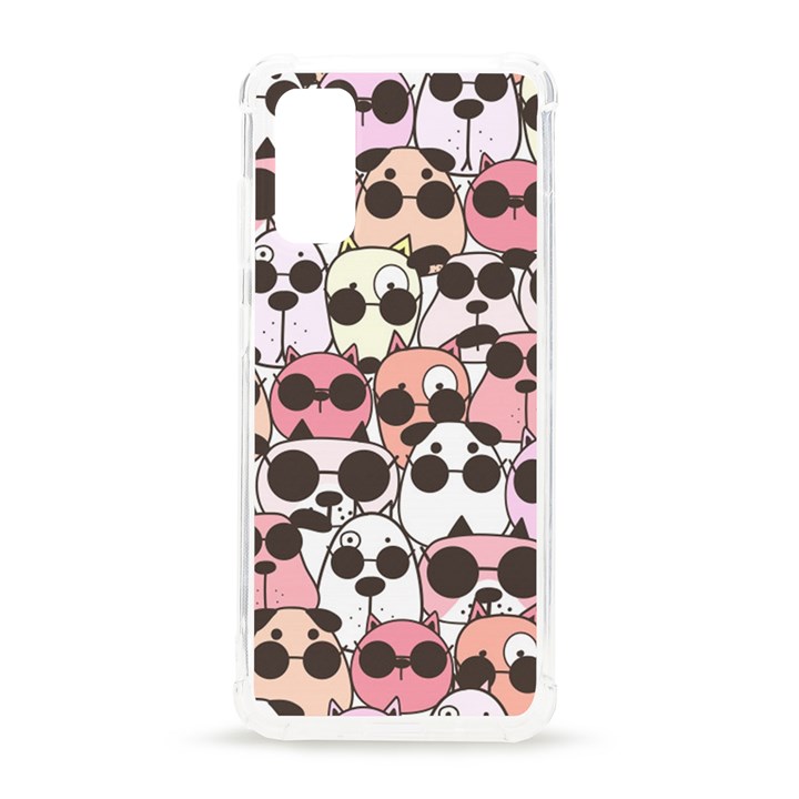 Cute-dog-seamless-pattern-background Samsung Galaxy S20 6.2 Inch TPU UV Case