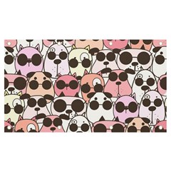 Cute-dog-seamless-pattern-background Banner And Sign 7  X 4  by Simbadda