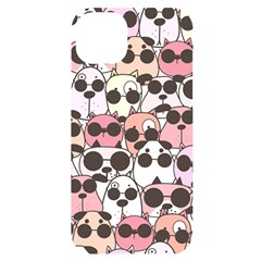 Cute-dog-seamless-pattern-background Iphone 14 Plus Black Uv Print Case