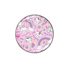 Beautiful-cute-animals-pattern-pink Hat Clip Ball Marker by Simbadda