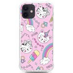 Beautiful-cute-animals-pattern-pink iPhone 12/12 Pro TPU UV Print Case Front