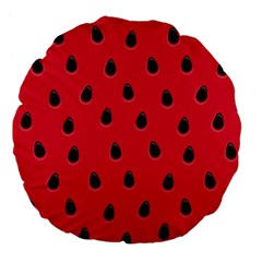 Seamless-watermelon-surface-texture Large 18  Premium Flano Round Cushions by Simbadda