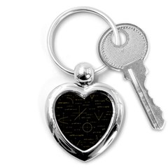 Abstract-math Pattern Key Chain (Heart)