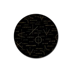 Abstract-math Pattern Rubber Round Coaster (4 pack)