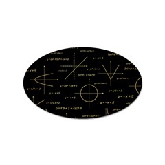 Abstract-math Pattern Sticker (oval) by Simbadda