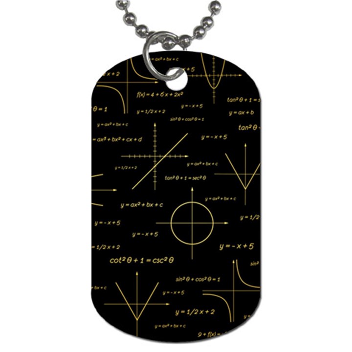 Abstract-math Pattern Dog Tag (One Side)