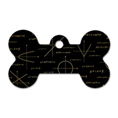 Abstract-math Pattern Dog Tag Bone (two Sides) by Simbadda