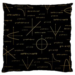 Abstract-math Pattern Large Cushion Case (One Side)