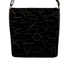 Abstract-math Pattern Flap Closure Messenger Bag (L)