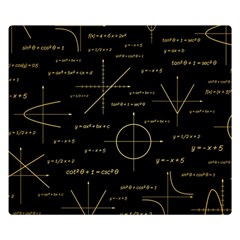 Abstract-math Pattern Two Sides Premium Plush Fleece Blanket (Small)