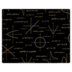 Abstract-math Pattern Two Sides Premium Plush Fleece Blanket (Medium)